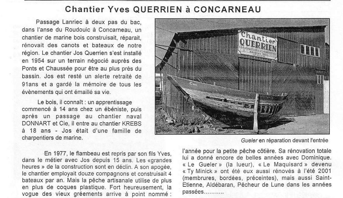 Chantier querrien concarneau